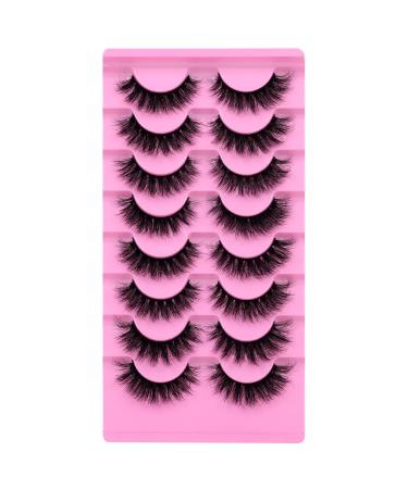 JIMIRE 15MM Mink Lashes - Fluffy, Natural Look, 5D Volume - 8 Pairs Pack - Buy Online on GoSupps.com