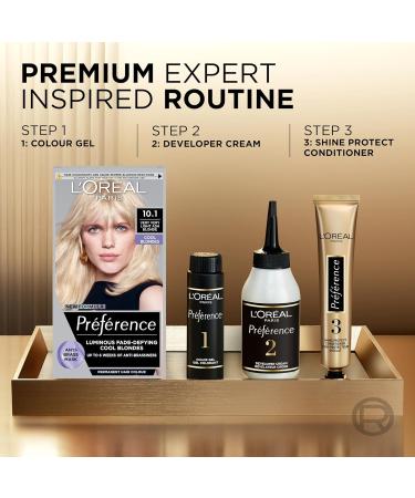L'Oreal Paris Luminous Colour Permanent Hair Dye 10.1 Helsinki Very Light Ash Blonde - Anti-Brassiness Formula - 1 Application - Buy Online on GoSupps.com