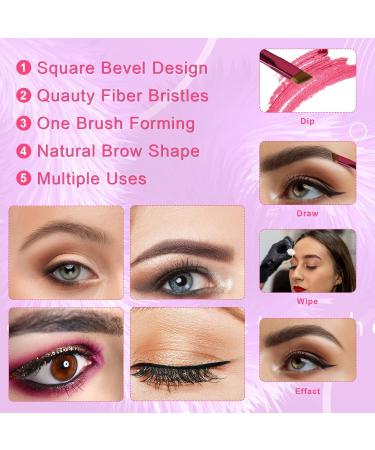 Multi Function Eyebrow Brush | Professional Square Angled & Ultra Thin Eyeliner Makeup Brush for Precision Application - Buy Online on GoSupps.com