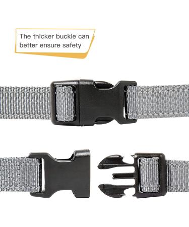 Heele Soft Padded Neoprene Dog Collar for Small & Medium Dogs - Adjustable Reflective Training Collar (Gray 34-52 cm) - Buy Online on GoSupps.com