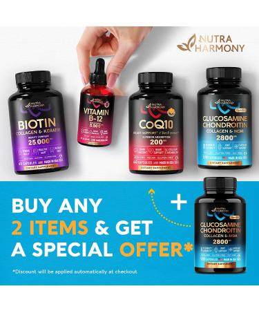 Glucosamine Chondroitin with Collagen - 2800mg Joint Support Supplement - Made in USA - 120 Capsules for Cartilage Support & Flexibility - Non GMO & Gluten Free - Buy Online on GoSupps.com