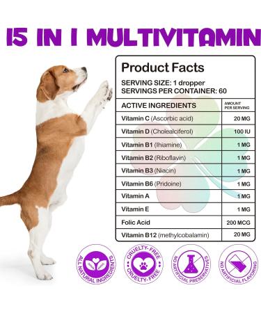 Dogs Vitamins and Supplements with Glucosamine & Cranberry 15 in 1 Multivitamins Supports Dogs Hip and Joint Immune Health Skin Coat Heart Health for Small Medium and Large Dogs - Buy Online on GoSupps.com