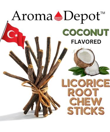 Aroma Depot Vanilla 8 oz. Flavored Licorice Root Chew Sticks for Humans. 100% Pure Natural | Oral Health & Fresh Bearth | Individual Sticks are 6.5-7 inches Long. Glycyrrhiza Glabra from Turkey. - Buy Online on GoSupps.com
