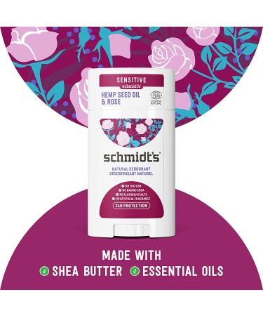Schmidt's Rose + Black Pepper Deodorant 2.65 oz - Aluminum Free Odor Protection - Buy Online on GoSupps.com
