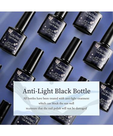 Aokitec Gel Nail Polish Kit 20+3Pcs Set | Nude Multi-Color Gel Manicure Set | DIY Home Gel Polish with Base & Top Coat | Gifts for Women | Christmas 20+3 Colors - Buy Online on GoSupps.com