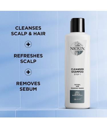 Nioxin System 2 Scalp Cleansing Shampoo with Peppermint Oil - Dry Scalp Relief - Dandruff Treatment - 16.9 fl oz - Buy Online on GoSupps.com