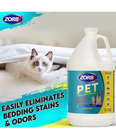 ZORBX Pet Stain and Odor Eliminator - Natural Enzymes Neutralize Strong Pet Odors | 128oz Carpet Cleaner Spray - Buy Online on GoSupps.com