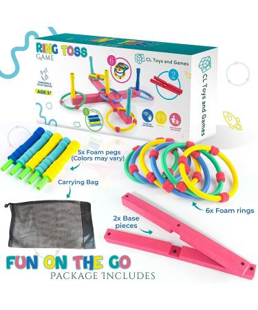 Ring Toss Game for Kids, Adults & Family - Indoor & Outdoor Fun - Easy Setup & Portable - Buy Online on GoSupps.com
