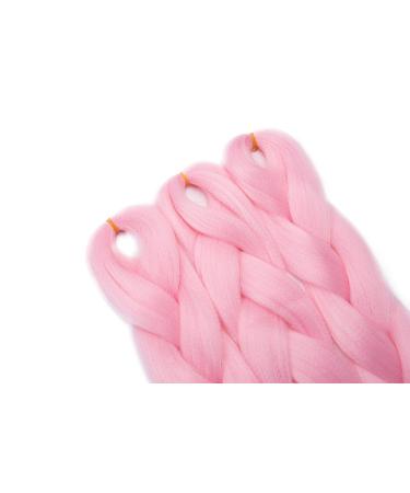 5 Packs 24 Inch Pink Crochet Braids Hair Extensions | Synthetic Braiding Hair for Easy Styling - Buy Online on GoSupps.com