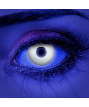 Aricona White UV Contact Lenses | Colored Lenses for Halloween Cosplay & Carnival - 2 Pack - Buy Online on GoSupps.com