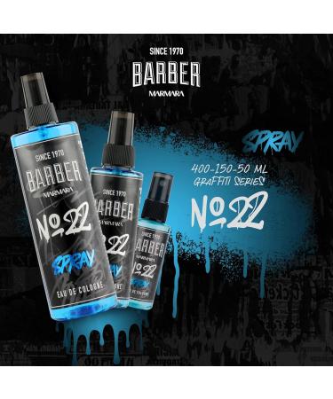 barber marmara Eau de Cologne Pump Spray Mens Graffiti After Shave Men's Fragrance Water Shaving Water Men Barber Men's Fragrances Body Spray Barbershop Travel Size (50 ml No22) 1.7 Fl Oz (Pack of 1) No22 - Buy Online on GoSupps.com