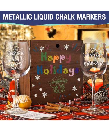 10 Metallic Liquid Chalk Markers - Erasable Pens for Chalkboard, Glass, Blackboard - Washable Window Markers - Includes 10 Metallic Colors - Buy Online on GoSupps.com