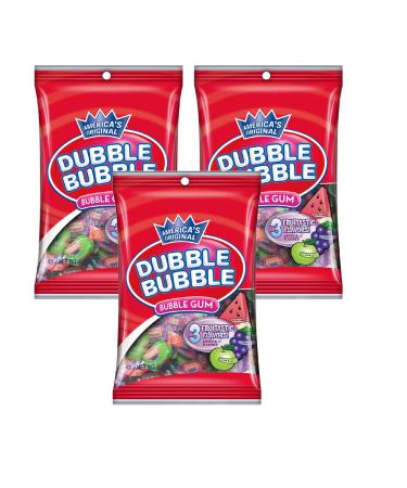 Generic Fruitastic Flavours Bubble Gum - 4oz (113g) pack of 3 fruit bubble gum