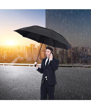 G4Free 72 Inch Large Oversize Golf Umbrella | Automatic Open Double Canopy Windproof Stick Umbrella | 6 Ft Heavy Duty Outdoor Doorman Umbrella | Family Umbrella in Black - Buy Online on GoSupps.com
