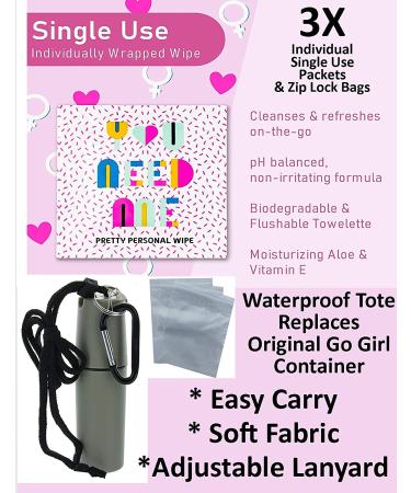 GoGirl Military Female Urination Device Set - Khaki w/ Waterproof Holder, LA Fresh Towlettes, Baggies & Carabiner - Buy Online on GoSupps.com