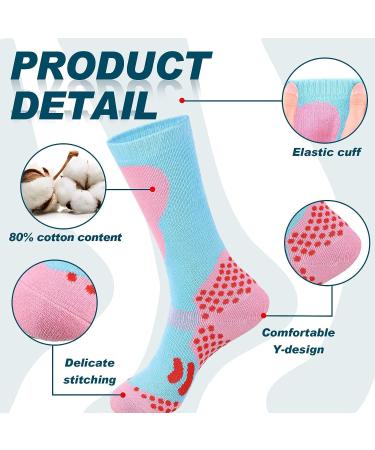 Kenning Kids Ski Socks - Winter Warm Long Knee Snow Socks for 7-12 Years Old Boys and Girls - Ideal for Snowboarding, Roller Skating, and Winter Activities - 4 Pairs, One Size - Buy Online on GoSupps.com