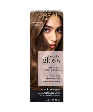 L'Oreal Paris Le Color One Step Toning Hair Gloss  Rich Brunette  4 Ounce Rich Brunette 4 Fl Oz (Pack of 1)