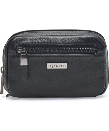 Myabetic James Diabetes Compact Case - Black | Organize Glucose Meter, Test Strips, Lancing Device & Lancets | Insulation Pocket | Diabetes Management Essential - Buy Online on GoSupps.com