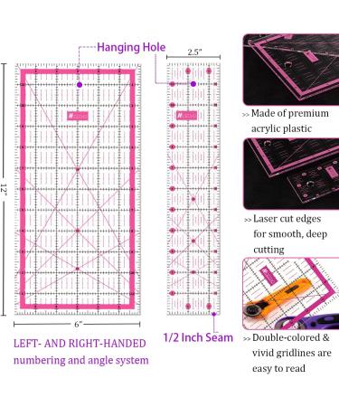 Rotary Cutter Set with 45mm & 28mm Cutters, 8 Blades, Cutting Mat, and Quilting Rulers - Ideal Quilt Kit for Sewing Lovers & Beginners - Buy Online on GoSupps.com
