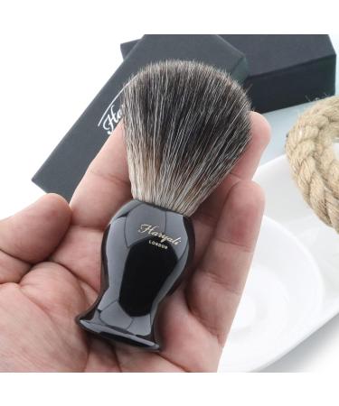 Haryali London Super Badger Shaving Brush - Black | Soft & Smooth Traditional Shaving | Ideal for Shaving Creams and Soaps - Buy Online on GoSupps.com