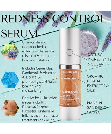 100% Natural Redness Control Serum | RD Alchemy - Chamomile & Lavender for Calm Soothe and Irritate Relief - Ideal for Red & Swollen Skin - Buy Online on GoSupps.com