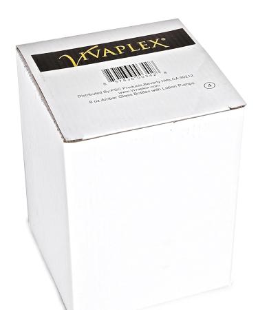 Vivaplex 8 oz Amber Glass Bottles with Black Lotion Pumps - Set of 4 for International Shipping - Buy Online on GoSupps.com