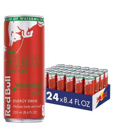 Red Bull Energy Drink, Watermelon, Red Edition, 8.4 fl oz (24 Pack) Watermelon 8.4 Fl Oz (Pack of 24)