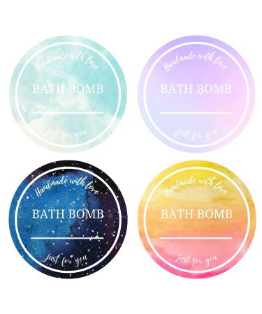 Mobiusea Creation Bath Bomb Labels Roll | 2 Inch |300 pcs Waterproof Bath Bomb Stickers for Small Bags Bath Bomb Making Kit Bath Bomb Making Supplies Bath Bomb Labels and Packaging