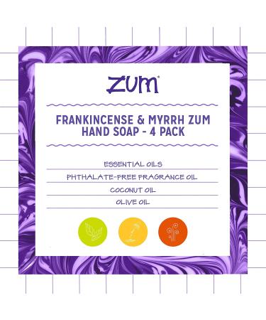 Zum Hand Soap - Frankincense & Myrrh - 12 fl oz (4 Pack) | Luxurious Natural Cleanser - Buy Online on GoSupps.com