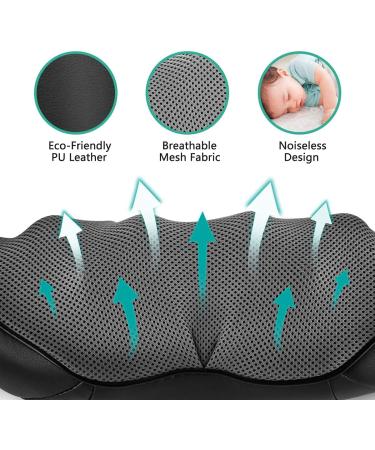 Medcursor 3D Shiatsu Neck Massage Device with Heat - Deep Tissue Relief for Neck Shoulder Back & Body Pain | Perfect for Home Office & Car - Black - Buy Online on GoSupps.com