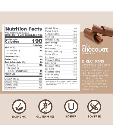 Designer Wellness Whey Protein Meal Replacement Powder Organic Gluten-Free Milk Chocolate | Superfood Complex Vitamins & Minerals 1.72 lb - Buy Online on GoSupps.com