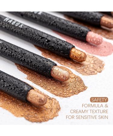 6 Colors Glitter Eyeshadow Stick Colorful Set Waterproof Eye Shadow Pencil Eye shadow Stick Pen Makeup Set Waterproof & Long Lasting Starter Eyeshadow Stick Sets - Buy Online on GoSupps.com