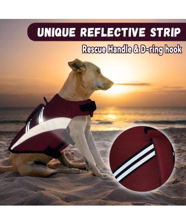 Buy Alagirls Dog Chest Ripstop Swimming Vest | Reflective Safety Life Jacket for Dogs | Adjustable Size M (47-61cm) - Red - Pet Lifesaver - Buy Online on GoSupps.com