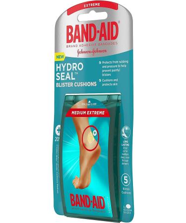 Band-Aid Hydro Seal Blister Cushion Bandages Medium, 5 ct - Waterproof Adhesive Pads - Buy Online on GoSupps.com