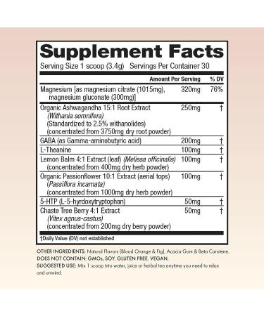 Winged Chilled Out Natural Calm Powder - Blood Orange Flavor (30 Servings) | Non-GMO - Buy Online on GoSupps.com