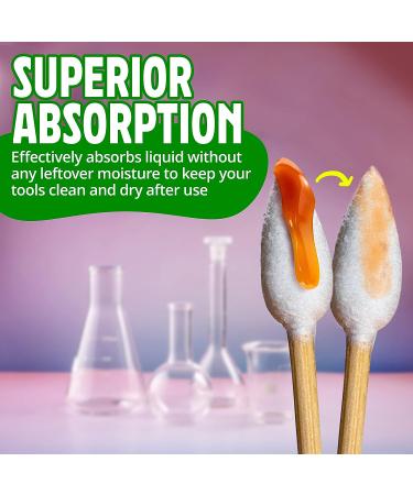 Debowler Xtra Large Cotton Swabs 300 Count - Super Absorbent Bamboo Cotton Buds for Detail Cleaning - Multipurpose with Bamboo Stems - 1 Pack - Buy Online on GoSupps.com