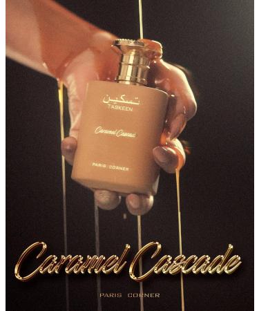 Paris Corner | Taskeen Caramel Cascade EDP - 3.4 Fl Oz | Sweet Elegance Perfume for Women and Men | Unisex Fragrance Featuring Caramel Milk Tonka Bean & Honey - Buy Online on GoSupps.com