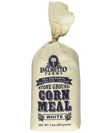 PALMETTO FARMS Stone Ground White Corn Meal, 32 OZ 2 Pound (Pack of 1)