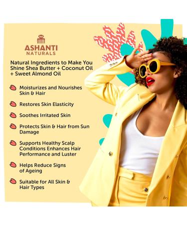 Scented Whipped Shea Butter | Moisturizing Midnight Amber Souffle - 8oz African Raw Shea Butter with Almond & Coconut Oil - Buy Online on GoSupps.com