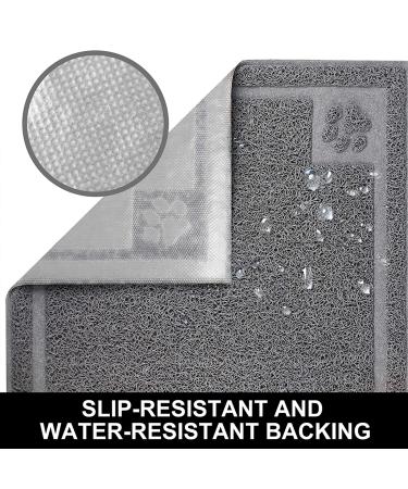 STELLAIRE CHERN Pet Feeding Mat 24x16 Inch - Waterproof, Easy to Clean, Non Slip Dog Food Mat in Grey - Buy Online on GoSupps.com