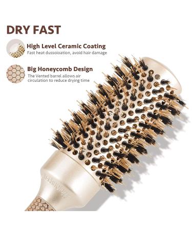 AIMIKE Round Brush for Blow Drying - Nano Ceramic & Ionic Hair Brush, 1.7 Inch Professional Styling Tool - Buy Online on GoSupps.com