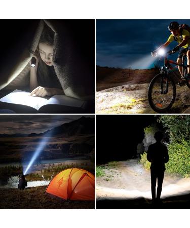 Blukar Rechargeable Tactical Flashlight - Super Bright LED Flashlight for Camping Outdoors - Zoomable & Adjustable - Long Lasting - Perfect Christmas Gift - Black - Buy Online on GoSupps.com