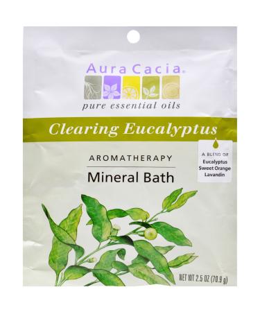 Aura Cacia Clearing Eucalyptus Aromatherapy Mineral Bath Salt 2.5 Ounce Packet - 6 per case.6 - Buy Online on GoSupps.com