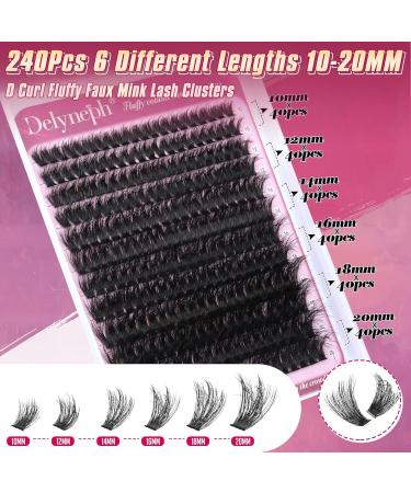 Fluffy Lash Clusters Kit - Wispy 10-20mm Individual Lashes 100D Volume D Curl Extension with Bond Seal & Tweezers for Self Application - Buy Online on GoSupps.com