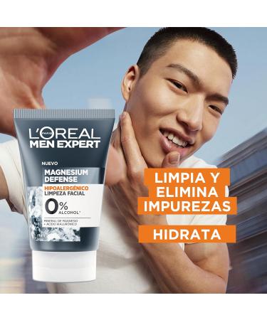 L'Oreal Paris MEN EXPERT MAGNESIUM DEFENSE facial cleansing 100 ml - Buy Online on GoSupps.com