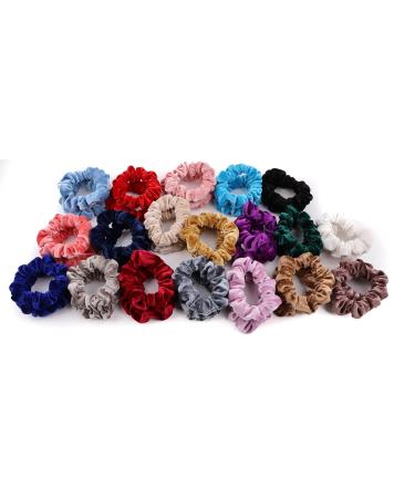 Mytoptrendz Dark Brown Velvet Scrunchies - Solid Color Small Hair Ties for Thin Hair - Stylish Ponytail Bands & Hair Accessories for Girls - Buy Online on GoSupps.com