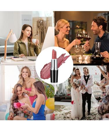 Buy Shiny Metallic Lipstick - High Pigment Waterproof Long Lasting Shimmer Lipstick for Women | Soft Velvet Glimmer Glow with Moisturizing Formula - Buy Online on GoSupps.com