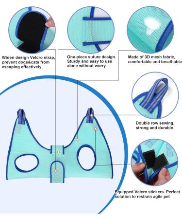 Kkiimatt Pet Care Hammock Harness for Small Dogs | Dog Nail Trim Hammock with Nail Clipper & Hooking Mat (X-Large 30kg Max Turquoise) - Shop Now! - Buy Online on GoSupps.com
