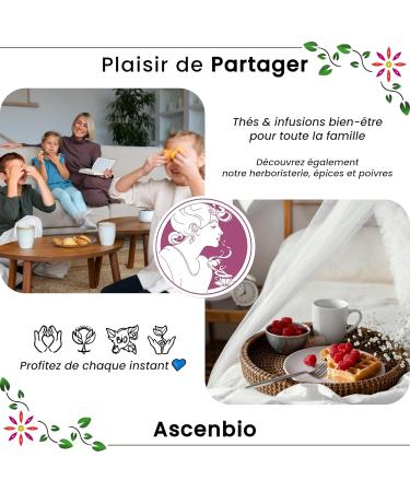  Ascenbio Ascenbio Black tea Nilgiri garden Thiashola ORGANIC fruity notes 180 g loose Prepared and packaged in France Biodegradable packaging - Buy Online on GoSupps.com