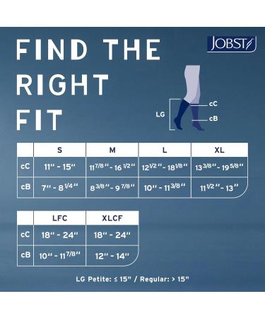 JOBST Relief Knee High Compression Socks 30-40 mmHg | Comfortable Unisex Closed Toe Design | Black - Petite Large Full Calf - International Shipping Available - Buy Online on GoSupps.com